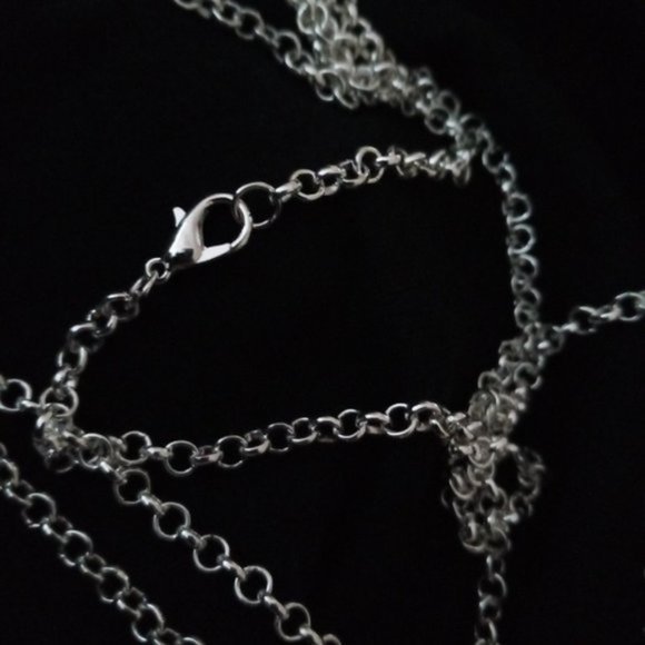 New 32" Hot Silver Plated Big Energy Tree Necklace - Picture 3 of 5